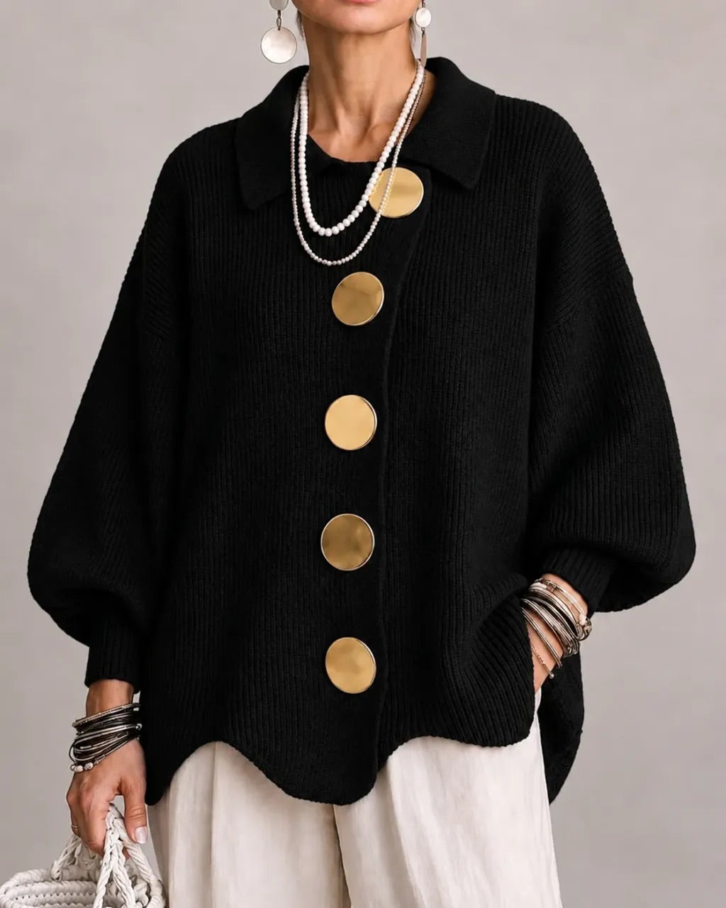 Scalloped Hem Cardigan