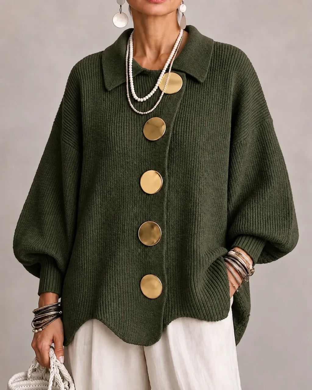 Scalloped Hem Cardigan