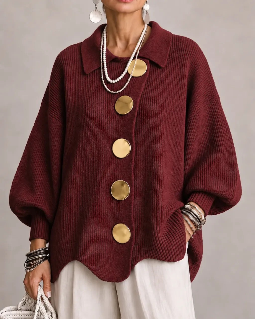 Scalloped Hem Cardigan