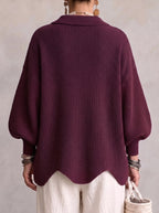 Scalloped Hem Cardigan