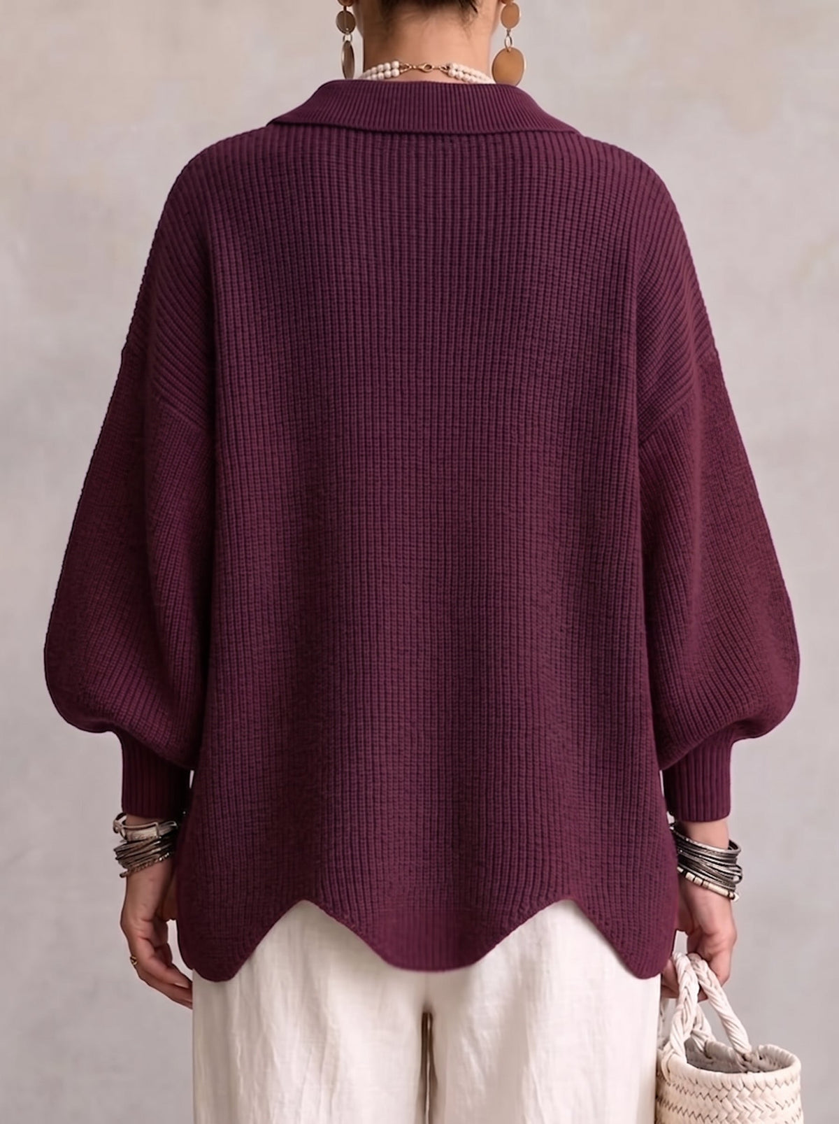 Scalloped Hem Cardigan