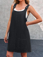 Casual Denim Overall Dress